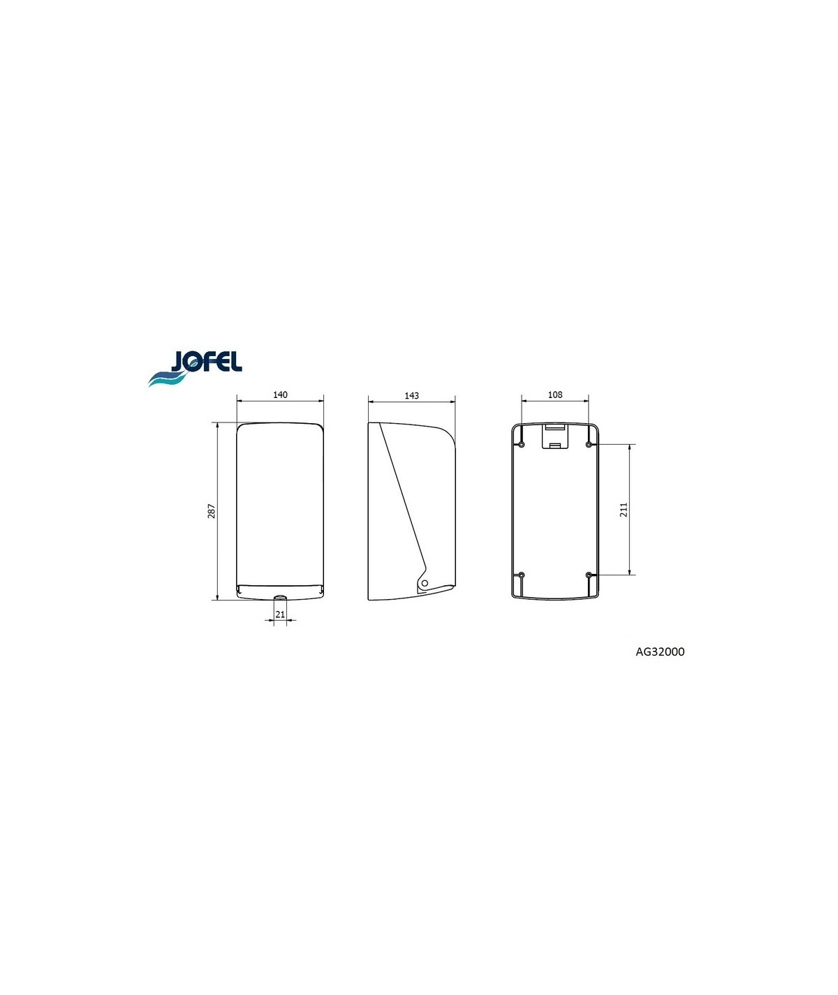 Jantex GD836 Distributeur De Serviettes à Dévidage Central Blanc - Format Compact Et Pratique