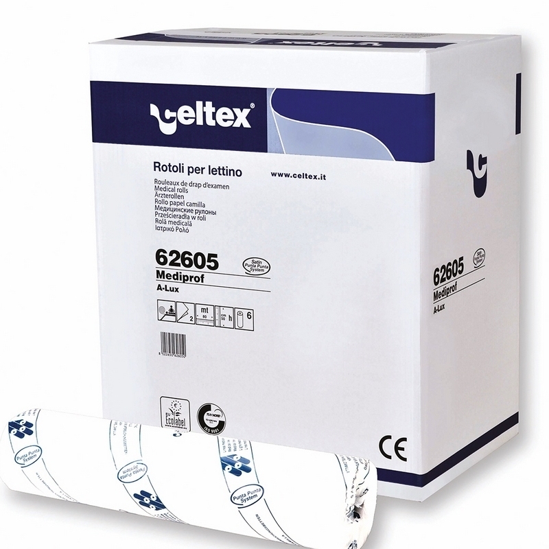 Draps d'examen Drap d’examen gaufré Maxi Compact - Celtex 62605 - 211 formats 50 x 38 - Carton de 6 rouleaux