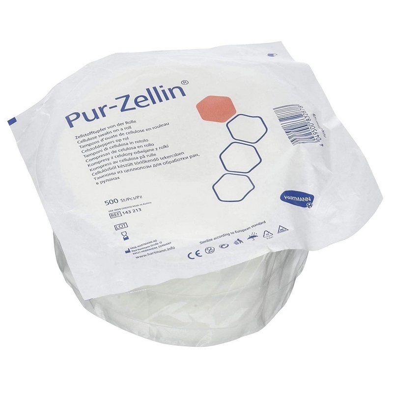 Tampon Pur Zellin Hartmann - Ouate de cellulose - Rouleau de 500 pièces