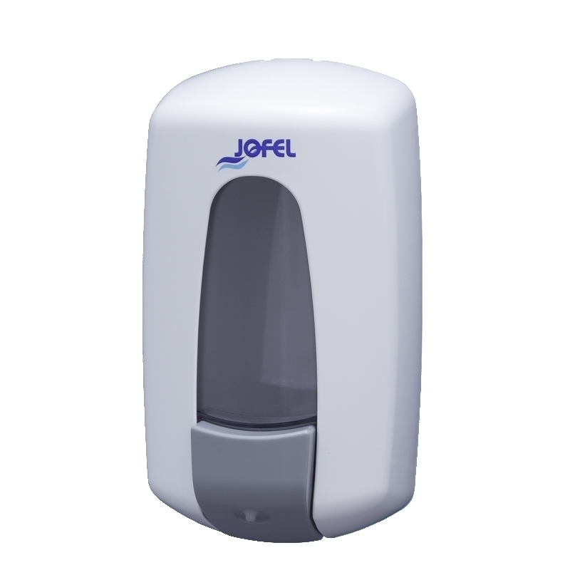 Distributeurs Distributeur savon - Plastique ABS blanc - Capacité 0,9 L - Jofel AC70001