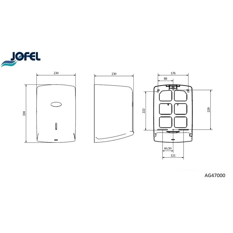 Distributeur de bobine - A dévidage central - Plastique blanc - Grand modèle - Jofel AG47000