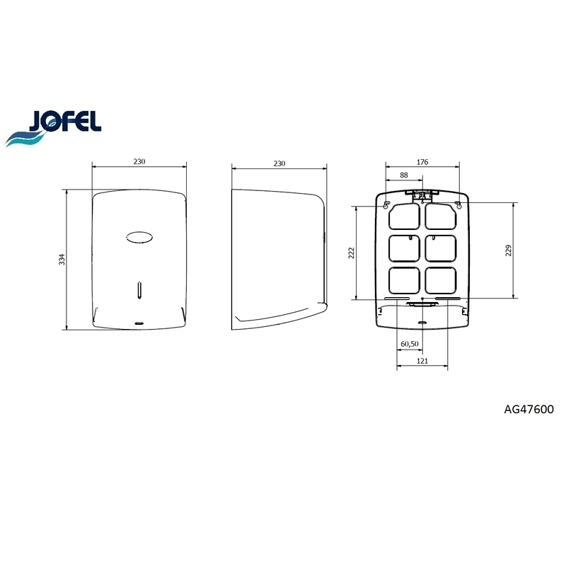 Distributeur de bobine - A dévidage central - Plastique noir - Grand modèle - Jofel AG47600