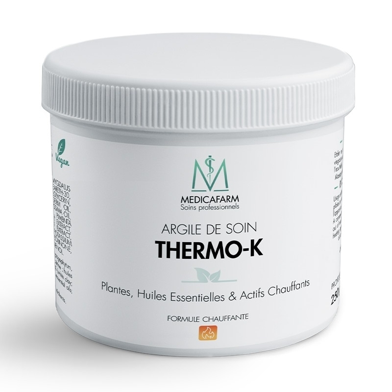 Gel chaud Argile de soin Thermo K - Chaleur Intense - Medicafarm - Pot 250 g