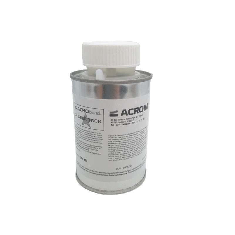 Colles & Adhésifs & Velcro Colle contact Acrom - Acrobond CR Star Tack - Bouchon pinceau - 250 ml