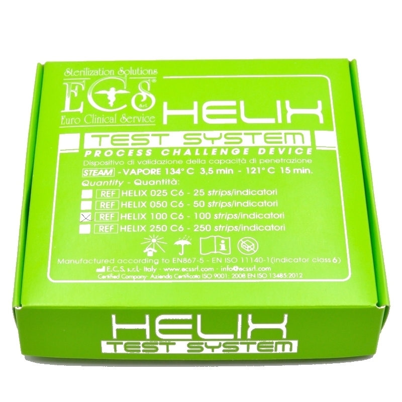 Test stérilisation Test de contrôle Helix - 1 dispositif et une boite de 100 tests