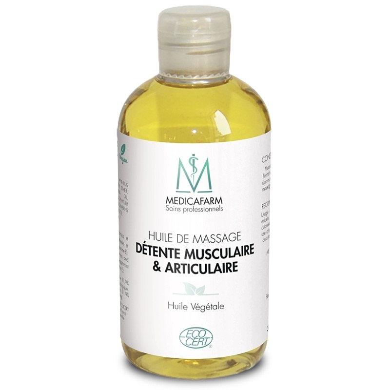Huile Huile de massage Bio - Détente Musculaire & Articulaire - Medicafarm - Flacon 250 ml