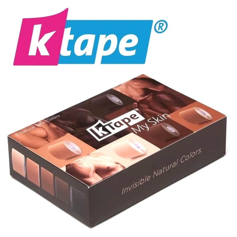 Taping K Tape My Skin Mix - Couleur peau - Boite de 5 rouleaux - 5 cm x 5 m