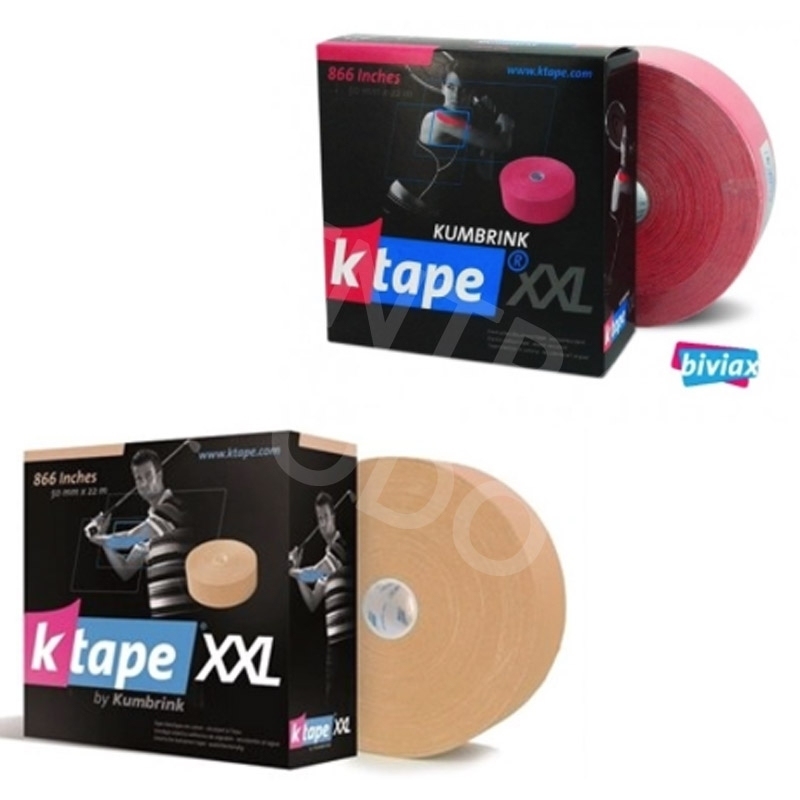 K Tape XXL - Bande de taping élastique - 5 cm x 22 m - Différents coloris