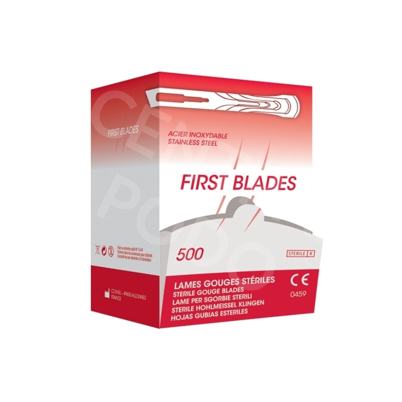 Toutes les promotions Lame de gouge stérile First Blades - Boite de 500 - N°1 / N°2