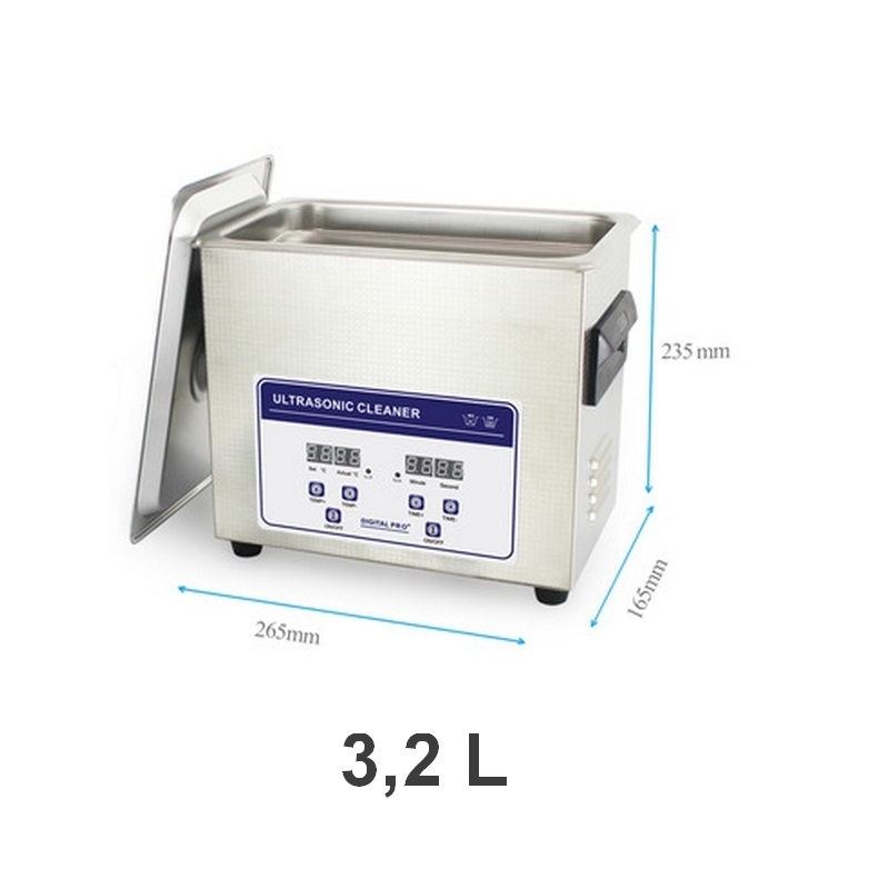 Nettoyeur à ultrasons digital - Avec chauffage - 3,2 litres