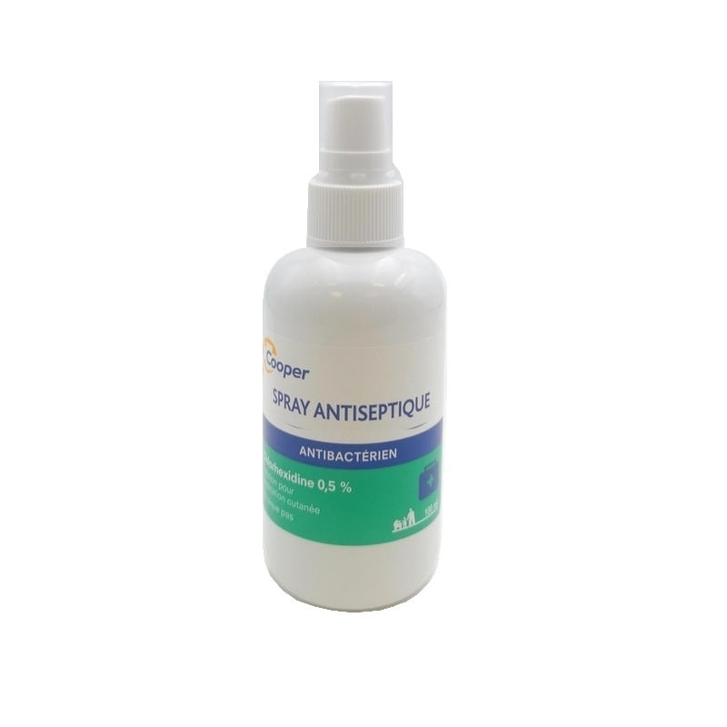 Alcool & Chlorhexidine  Chlorhexidine 0,5% Cooper - Antiseptique & antibactérien - Spray 100 ml